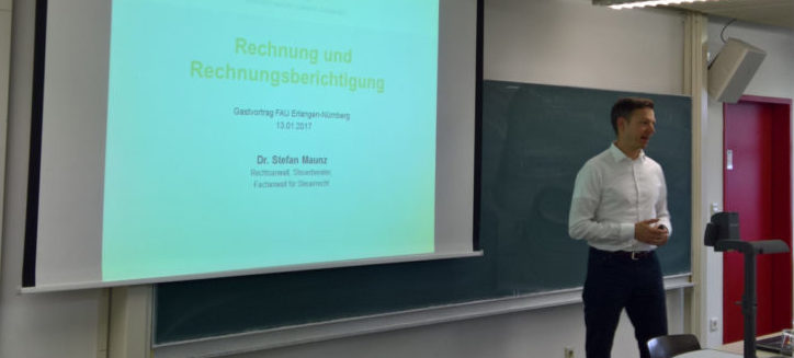 Zum Artikel "Dr. Stefan Maunz über „Rechnung und Rechnungskorrektur“"