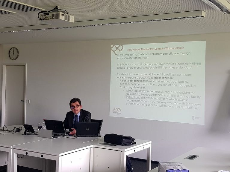 Prof. Lukasz Stankiewicz on „Soft law and taxation: the French experience“